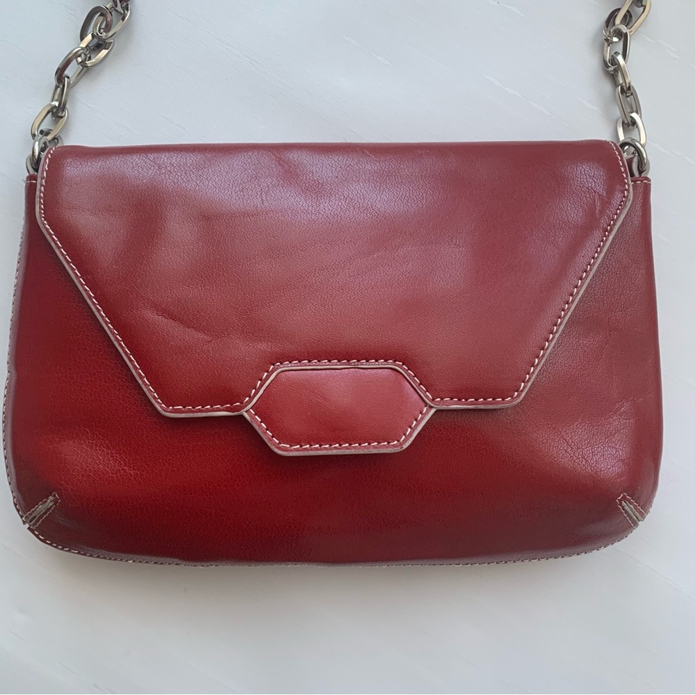 HOBO The Original Small Red Leather Purse/Bag - Picture 4 of 13